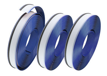 Dark Blue Aluminium Extrusion Profiles Warna Coated Flat Lebar 7CM Ukuran Dengan Bentuk PVC