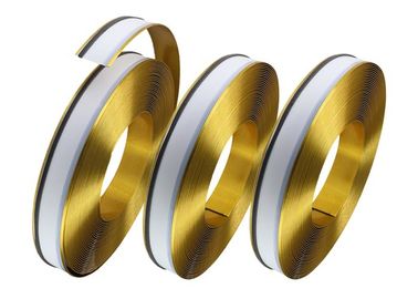 Aluminium Ekstrusi Channelume Bentuk Durable 0,5 MM Brushed Gold Color