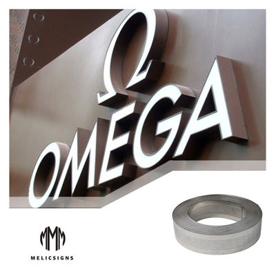 90m 0.55mm Tebal SS304 Illuminated Channel Letters