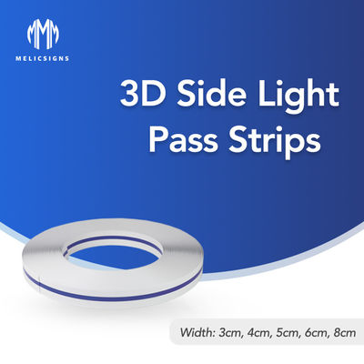 100m / Roll Letter Decoration Plastic Edge Trim 3D Side Pass Light Strips